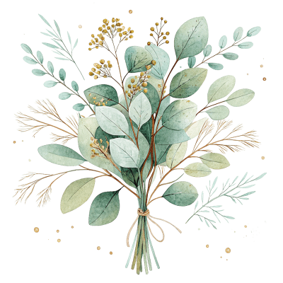 rustic eucalipt decoration